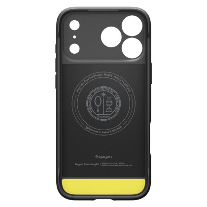 Удароустойчив кейс с MagSafe за iPhone 17 Pro Max от Spigen Rugged Armor Mag - Matte Black