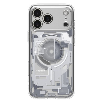 Удароустойчив кейс с MagSafe за iPhone 17 от Spigen Ultra Hybrid - Zero One White