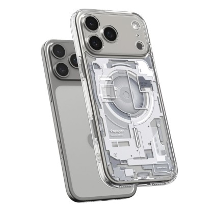 Удароустойчив кейс с MagSafe за iPhone 17 от Spigen Ultra Hybrid - Zero One White