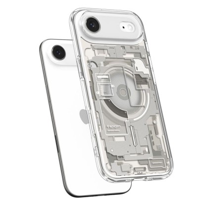 Удароустойчив кейс с MagSafe за iPhone Air от Spigen Ultra Hybrid - Zero One Natural Titanium