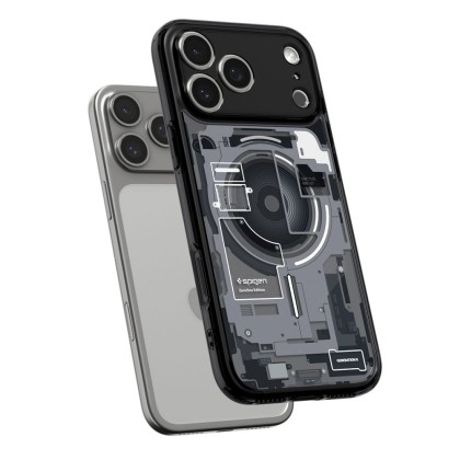 Удароустойчив кейс с MagSafe за iPhone 17 Pro от Spigen Ultra Hybrid - Zero One Black