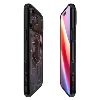 Удароустойчив кейс с MagSafe за iPhone 17 Pro от Spigen Ultra Hybrid - Zero One Black