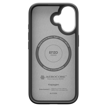 SPIGEN ENZO ARAMID ”T” MAG MAGSAFE IPHONE 17 BLACK/SILVER