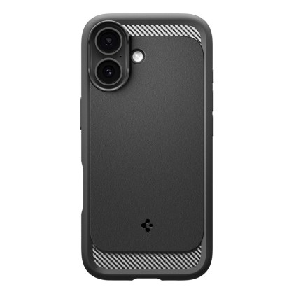 Удароустойчив кейс с MagSafe за iPhone 17 от Spigen Rugged Armor Mag - Matte Black