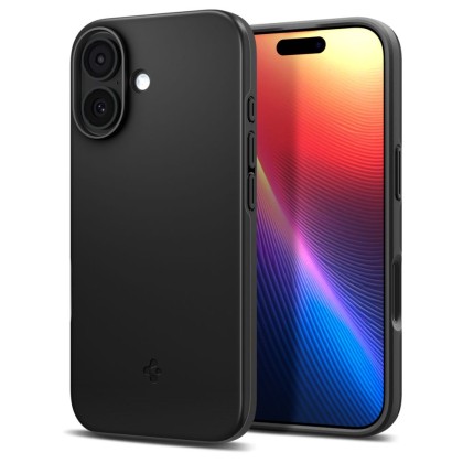 Тънък кейс с MagSafe за iPhone 17 от Spigen Thin Fit Mag - Black