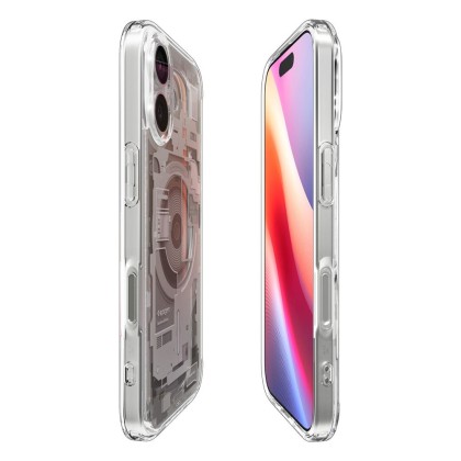 Удароустойчив кейс с MagSafe за iPhone 17 от Spigen Ultra Hybrid - Zero One Natural Titanium