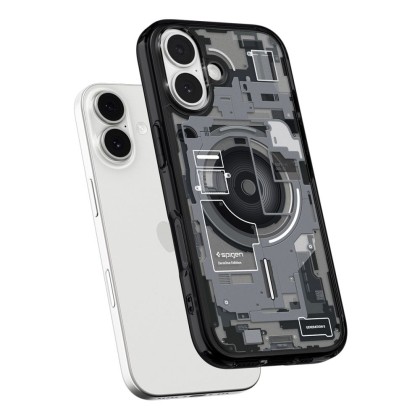 Удароустойчив кейс с MagSafe за iPhone 17 от Spigen Ultra Hybrid - Zero One Black