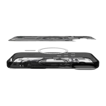 Удароустойчив кейс с MagSafe за iPhone 17 от Spigen Ultra Hybrid - Zero One Black