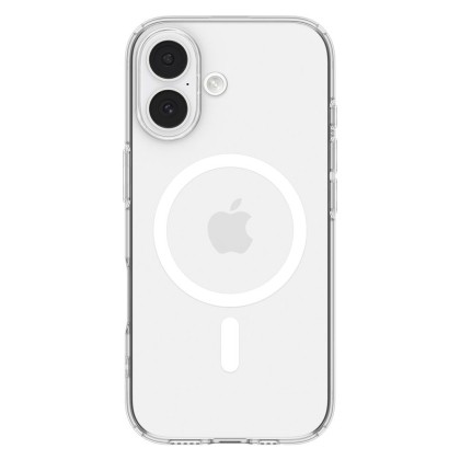 Удароустойчив кейс с MagSafe за iPhone 17 от Spigen Liquid Crystal Mag - Clear/White