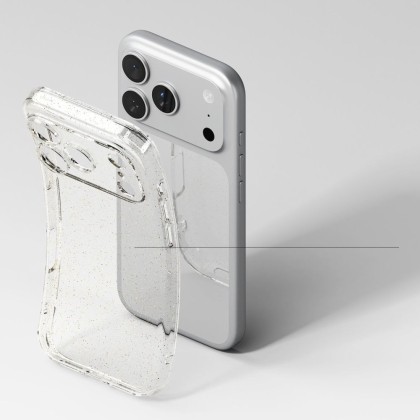Тънък силиконов кейс за iPhone 17 Pro от Ringke Air - Glitter Clear