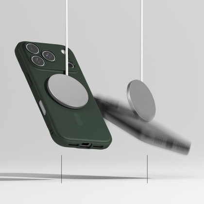 Удароустойчив кейс с MagSafe за iPhone 17 Pro от Ringke Onyx Magnetic - Dark Green