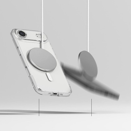 Удароустойчив твърд кейс с MagSafe за iPhone Air от Ringke Fusion Magnetic - Clear