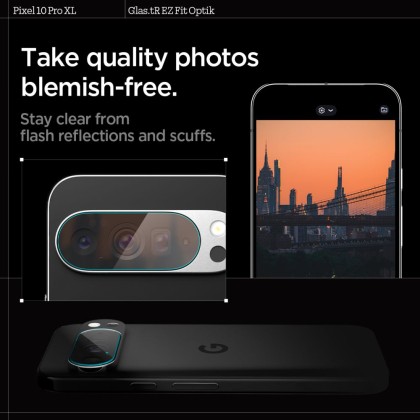 OSŁONA APARATU SPIGEN OPTIK GLAS.TR CAMERA PROTECTOR 2-PACK GOOGLE PIXEL 10 PRO XL CRYSTAL CLEAR