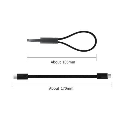 TECH-PROTECT ULTRABOOST DNA KEYCHAIN TYPE-C CABLE PD 60W / 3A IRON GREY