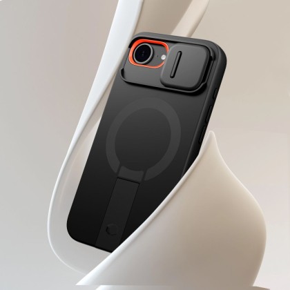 Удароустойчив кейс с MagSafe и капак на камерата за  iPhone 16e от Tech Protect Kevlar Aura - Черен