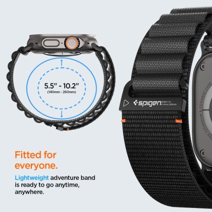 SPIGEN WBF1 BAND APPLE WATCH 8 / 9 / 10 / 11 / SE / ULTRA (44 / 45 / 46 / 49 MM) BLACK