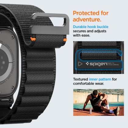 SPIGEN WBF1 BAND APPLE WATCH 8 / 9 / 10 / 11 / SE / ULTRA (44 / 45 / 46 / 49 MM) BLACK