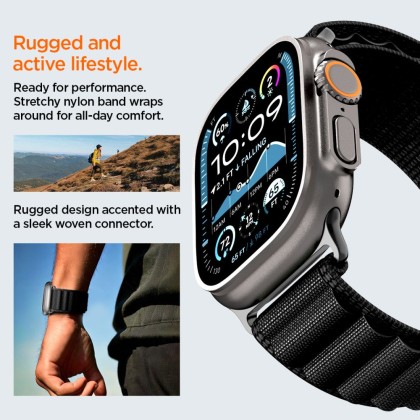 SPIGEN WBF1 BAND APPLE WATCH 8 / 9 / 10 / 11 / SE / ULTRA (44 / 45 / 46 / 49 MM) BLACK