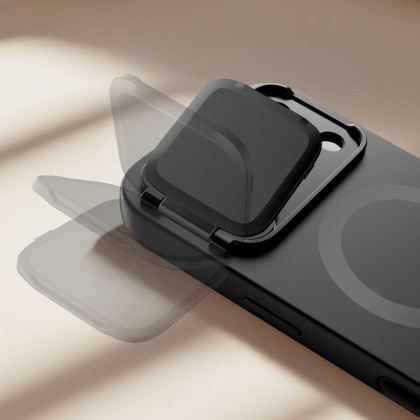 Удароустойчив кейс с MagSafe и капак на камерата за  iPhone 17 Pro от Tech Protect Kevlar Aura - Черен