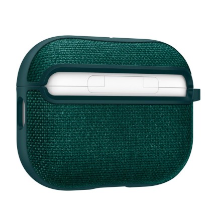 Твърд, текстилен калъф за Apple AirPods Pro 3 от Spigen Urban Fit - Midnight Green