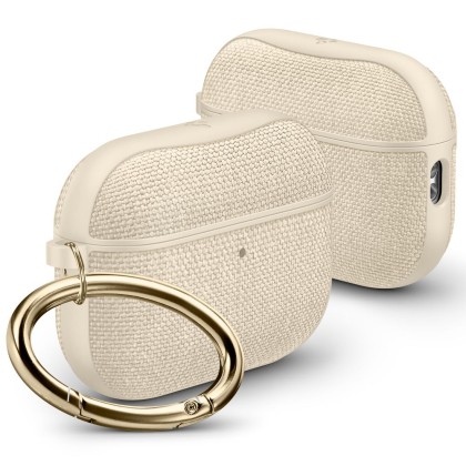 Твърд, текстилен калъф за Apple AirPods Pro 3 от Spigen Urban Fit - Dune Beige