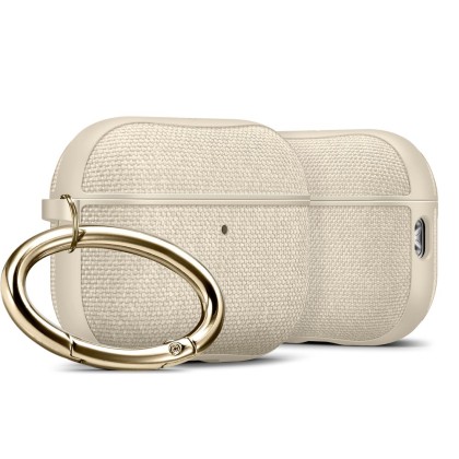 Твърд, текстилен калъф за Apple AirPods Pro 3 от Spigen Urban Fit - Dune Beige