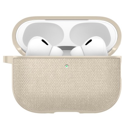 Твърд, текстилен калъф за Apple AirPods Pro 3 от Spigen Urban Fit - Dune Beige