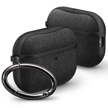 Твърд, текстилен калъф за Apple AirPods Pro 3 от Spigen Urban Fit - Black