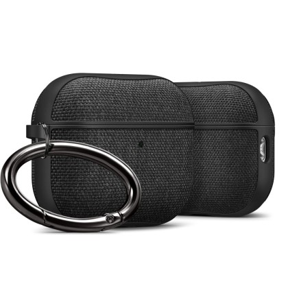 Твърд, текстилен калъф за Apple AirPods Pro 3 от Spigen Urban Fit - Black