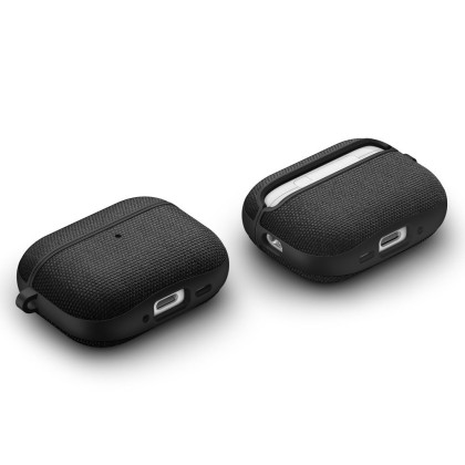 Твърд, текстилен калъф за Apple AirPods Pro 3 от Spigen Urban Fit - Black