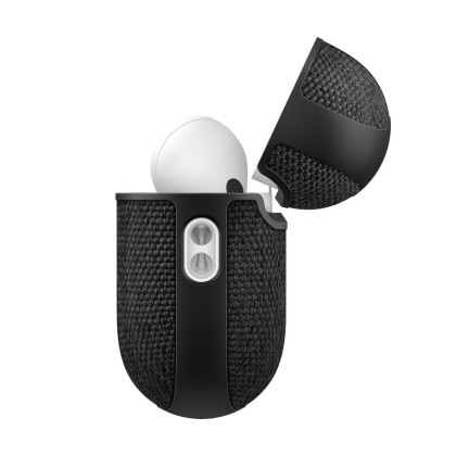 Твърд, текстилен калъф за Apple AirPods Pro 3 от Spigen Urban Fit - Black