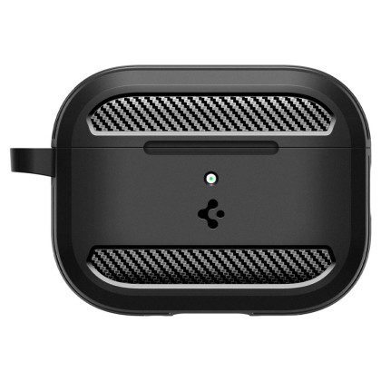 Удароустойчив силиконов калъф за Apple AirPods Pro 3 от Spigen Rugged Armor - Matte Black