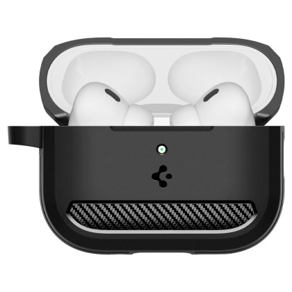 Удароустойчив силиконов калъф за Apple AirPods Pro 3 от Spigen Rugged Armor - Matte Black