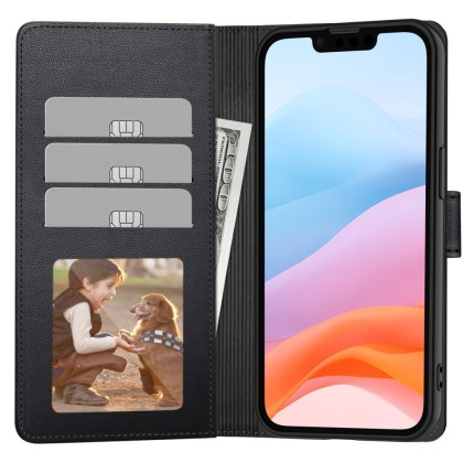 Кожен тефтер за Xiaomi Redmi 15 4G / 5G от Tech-Protect Wallet - Black