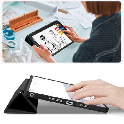 Калъф тип тефтер за Lenovo Idea Tab 11.0" TB-336 от Tech-Protect SmartCase - Black