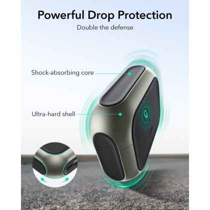 360 градусов калъф за слушалки с MagSafe за Apple AirPods Pro 3 от ESR Orbit Halolock - Titanium