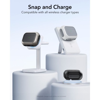 360 градусов калъф за слушалки с MagSafe за Apple AirPods Pro 3 от ESR Orbit Halolock - Titanium