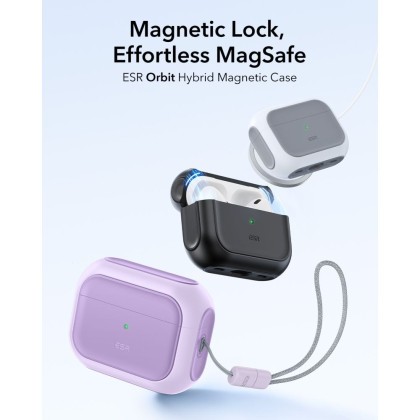 360 градусов калъф за слушалки с MagSafe за Apple AirPods Pro 3 от ESR Orbit Halolock - Lavender