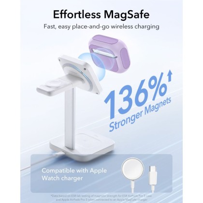 360 градусов калъф за слушалки с MagSafe за Apple AirPods Pro 3 от ESR Orbit Halolock - Lavender