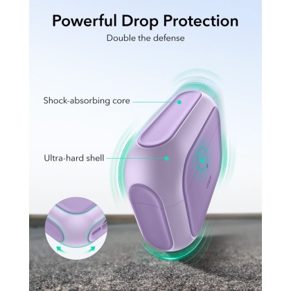 360 градусов калъф за слушалки с MagSafe за Apple AirPods Pro 3 от ESR Orbit Halolock - Lavender