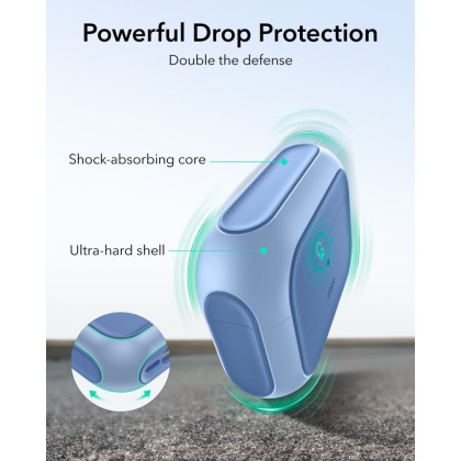 360 градусов калъф за слушалки с MagSafe за Apple AirPods Pro 3 от ESR Orbit Halolock - Powder Blue