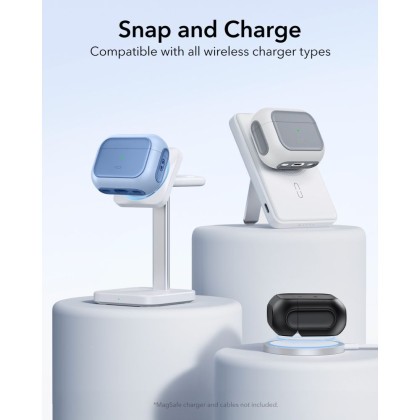 360 градусов калъф за слушалки с MagSafe за Apple AirPods Pro 3 от ESR Orbit Halolock - Powder Blue