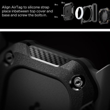 SPIGEN TOUGH ARMOR APPLE AIRTAG FOR PET COLLAR BLACK