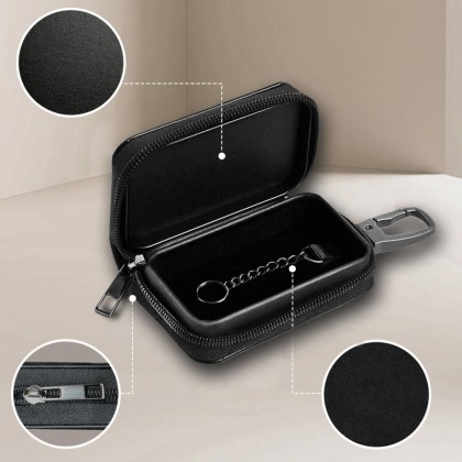 KLATKA FARADAYA TECH-PROTECT KLR300 POUCH KEYLESS RFID SIGNAL BLOCKER CASE BLACK/BLACK