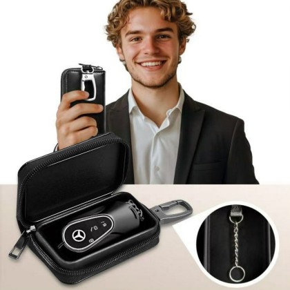 KLATKA FARADAYA TECH-PROTECT KLR300 POUCH KEYLESS RFID SIGNAL BLOCKER CASE BLACK/BLACK