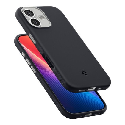 Удароустойчив кейс с MagSafe за iPhone 17 от Spigen Nano Pop - Black Sesame