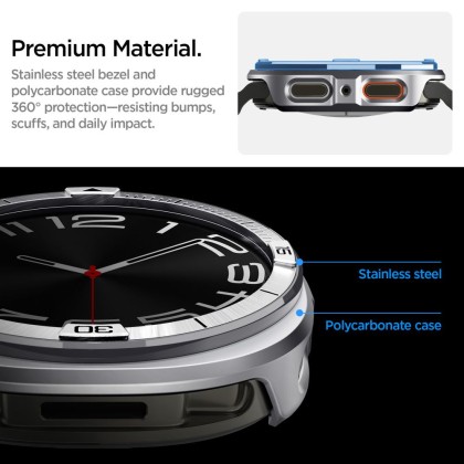 SPIGEN BEZEL TUNE PRO PILOT SAMSUNG GALAXY WATCH 8 (44 MM) SILVER