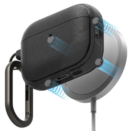 Силиконов калъф с MagSafe за слушалки Apple AirPods Pro 3 от Ringke Onyx Magnetic - Черен