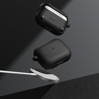 Силиконов калъф с MagSafe за слушалки Apple AirPods Pro 3 от Ringke Onyx Magnetic - Черен
