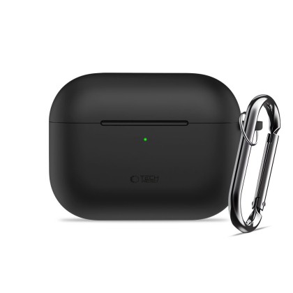 Силиконов калъф за слушалки Apple AirPods Pro 3 от Tech-Protect Silicone Hook - Black
